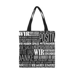 German House Rules - POSITIVE HAUSORDNUNG 2 All Over Print Canvas Tote Bag/Small (Model 1697)