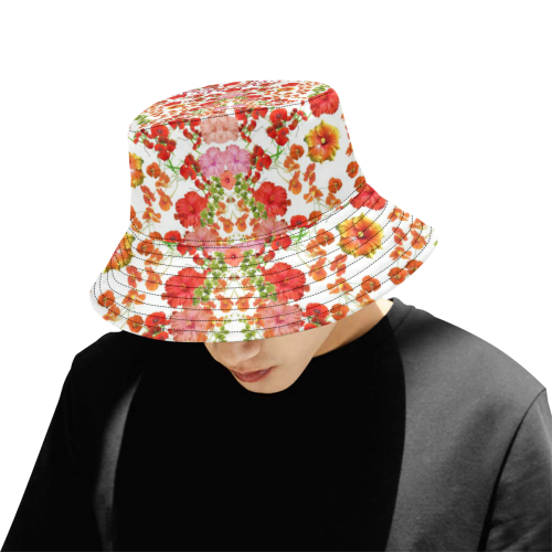 coquelicots 3 All Over Print Bucket Hat for Men