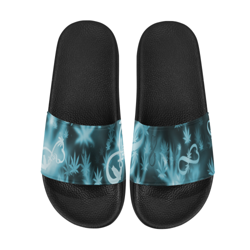 INFINITY BLUE COSMOS Women's Slide Sandals (Model 057)