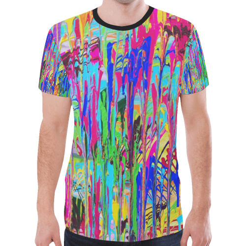 Dripping New All Over Print T-shirt for Men (Model T45)
