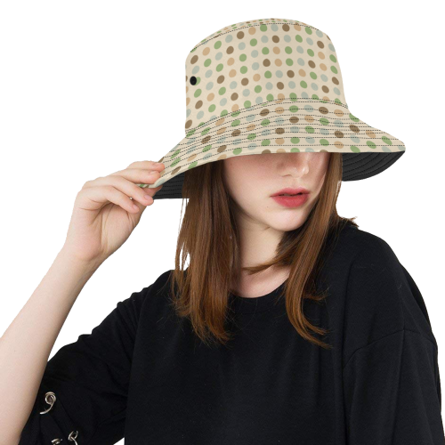 green brown eggs All Over Print Bucket Hat
