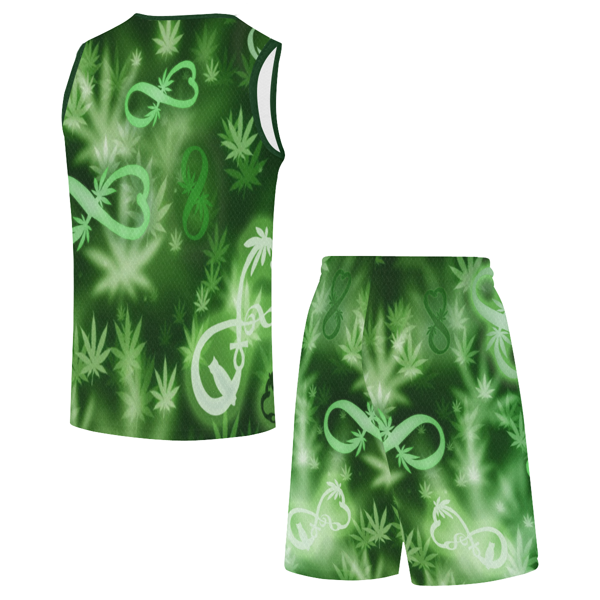 INFINITY GREEN COSMOS All Over Print Basketball Uniform