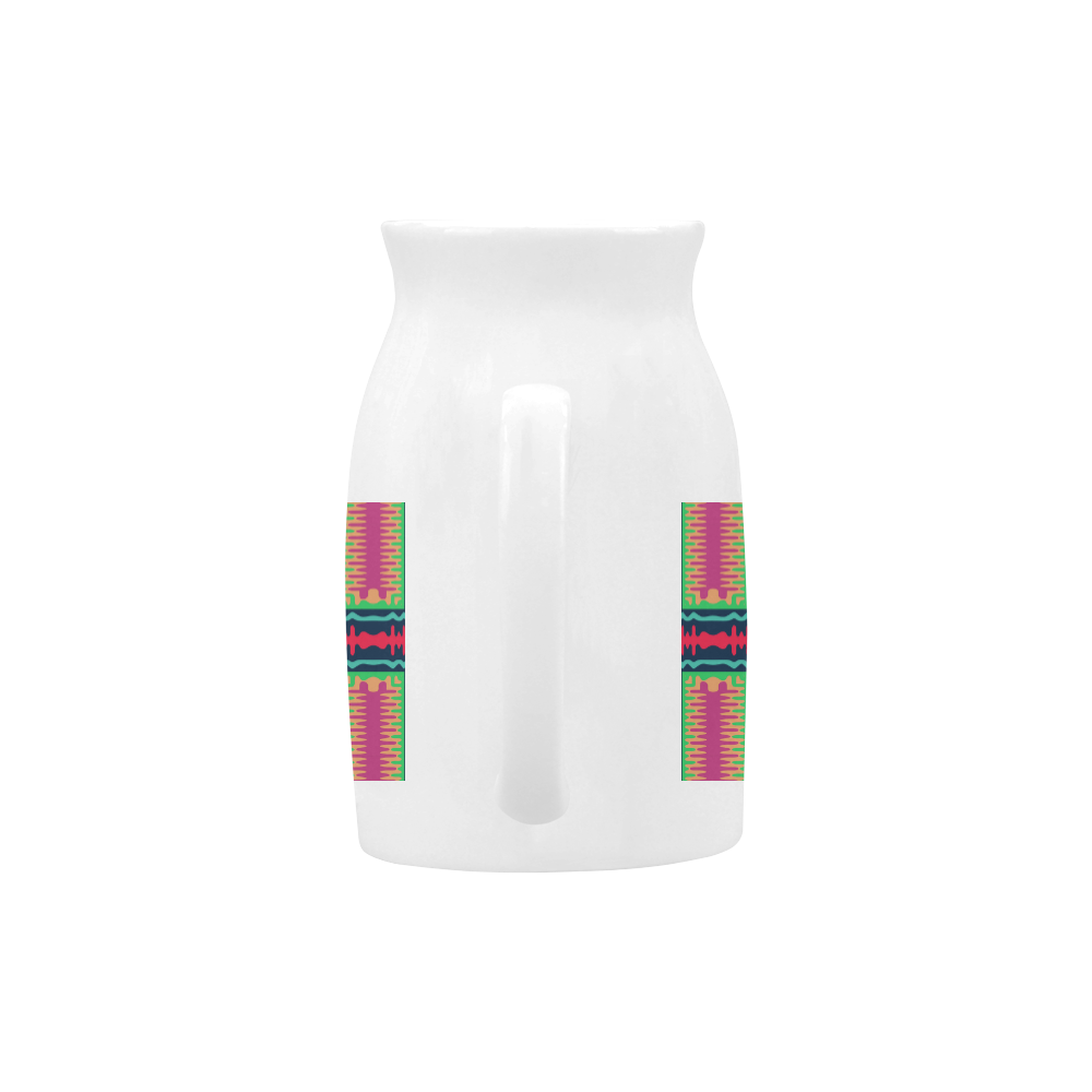 Waves in retro colors Milk Cup (Large) 450ml