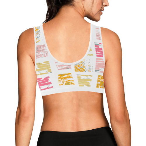 colors squares Women's All Over Print Sports Bra (Model T52)