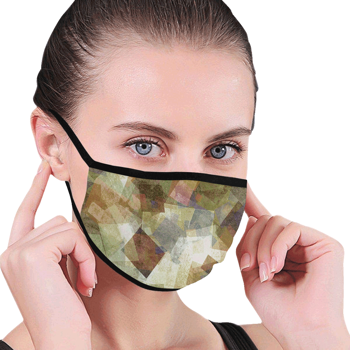 abstract squares Mouth Mask
