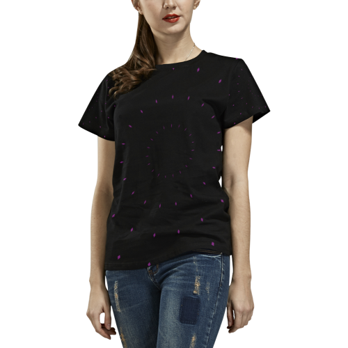 PURPZ CONNECTED All Over Print T-Shirt for Women (USA Size) (Model T40)