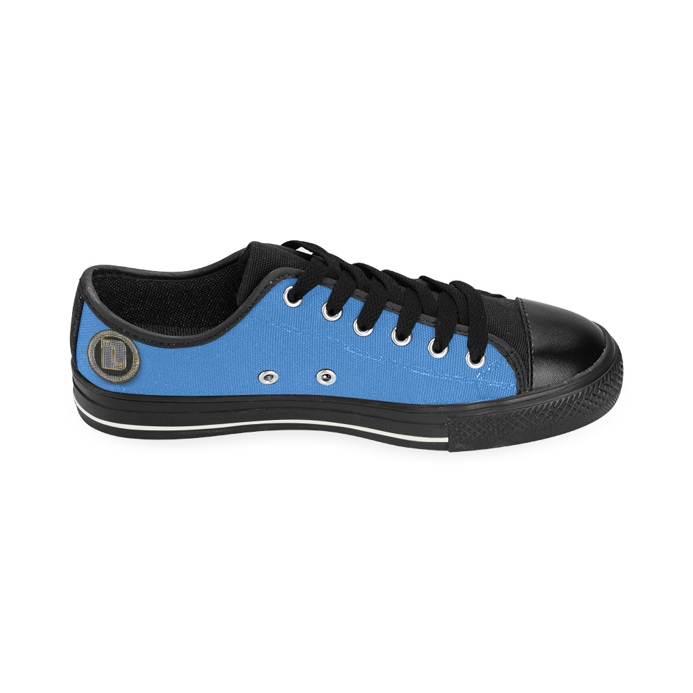 Dundeal Foze (Baby Blue/Black) Men's Classic Canvas Shoes (Model 018)