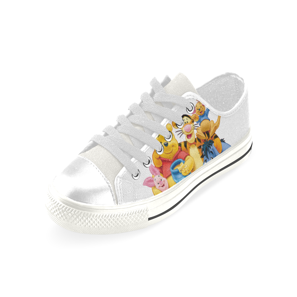 Pooh Low Top Canvas Shoes for Kid (Model 018)
