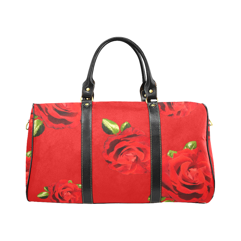 Fairlings Delight's Floral Luxury Collection- Red Rose Waterproof Travel Bag/Large 53086d2 New Waterproof Travel Bag/Large (Model 1639)