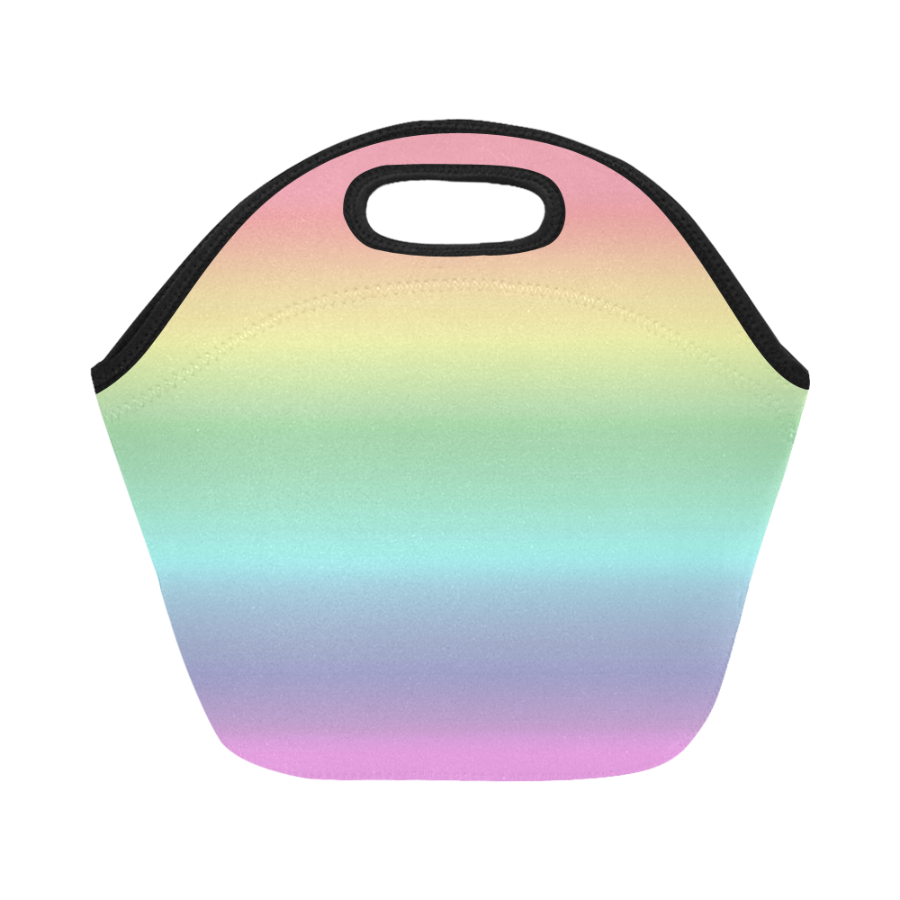 Pastel Rainbow Neoprene Lunch Bag/Small (Model 1669)