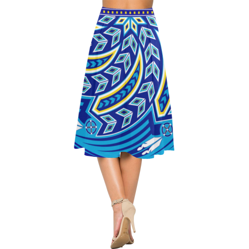 Wind Spirit Blue Aoede Crepe Skirt (Model D16)