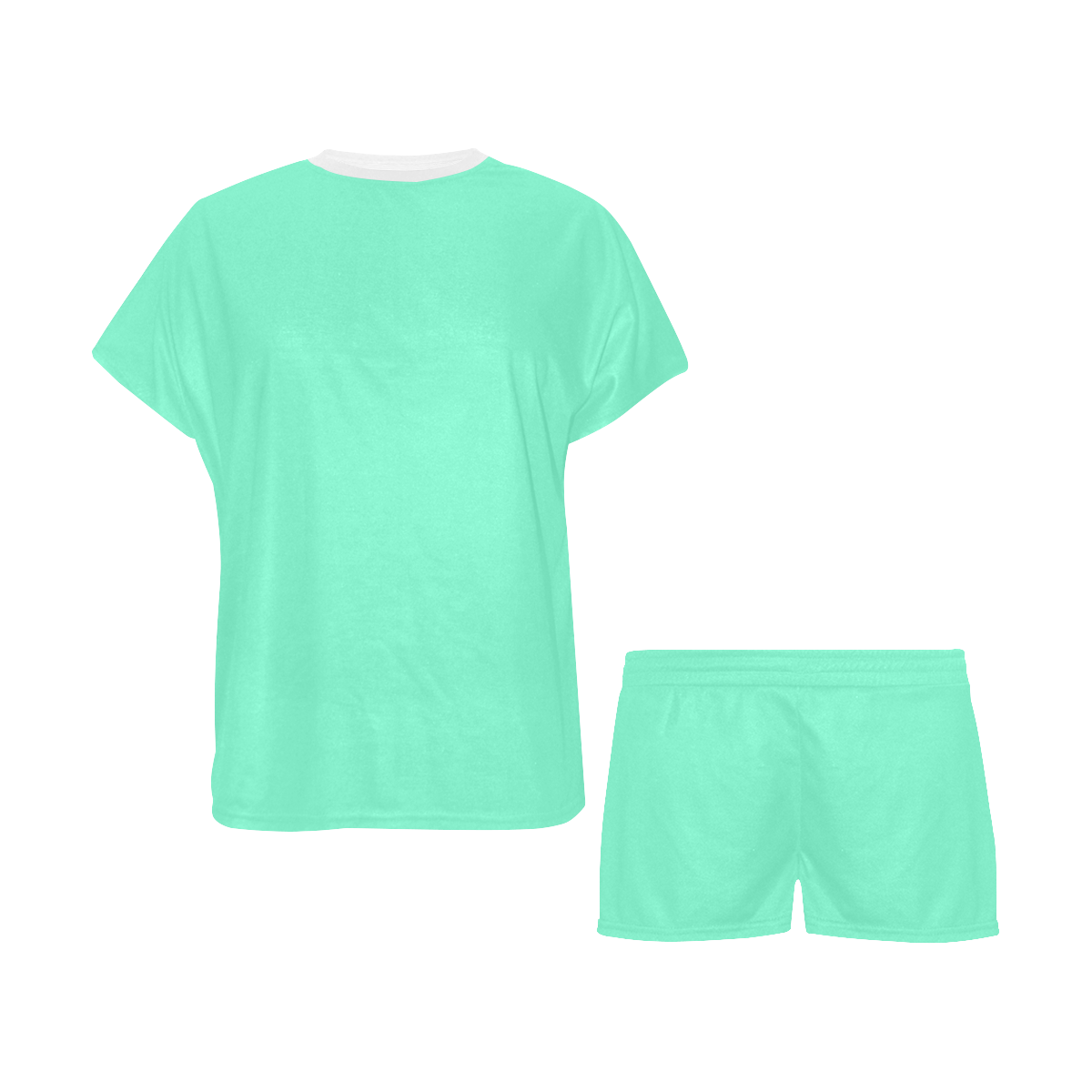 color aquamarine Women's Short Pajama Set