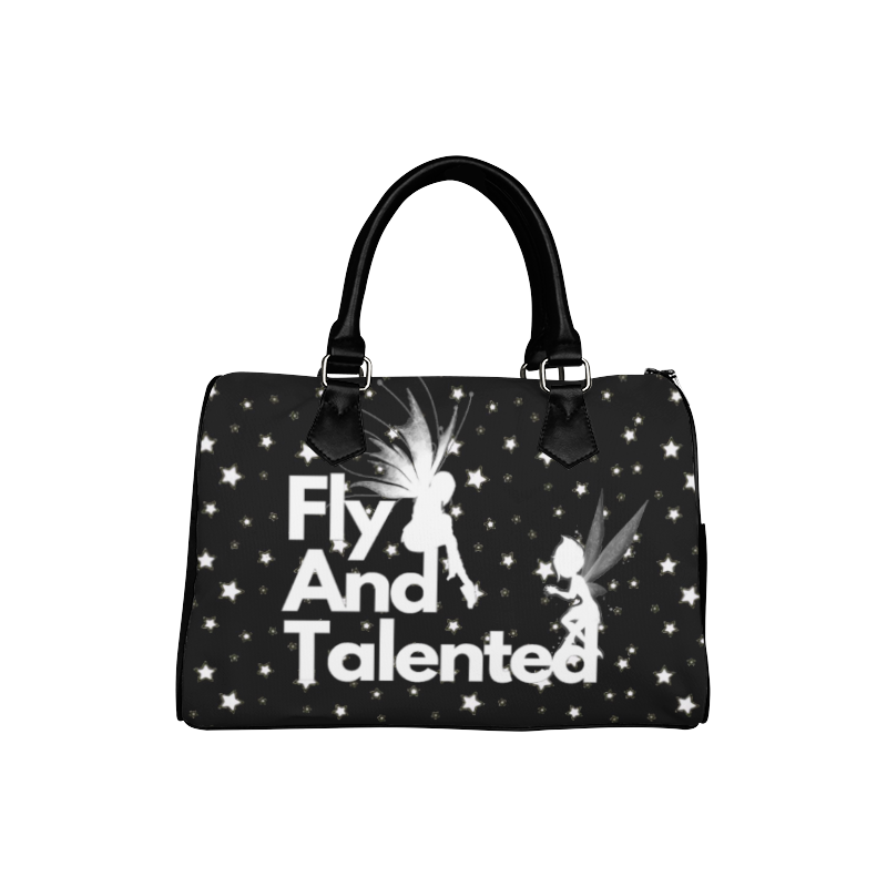 Fly & Talented Black Boston Handbag (Model 1621)