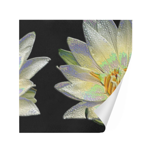 Flowers: Enameled Waterlilies Gift Wrapping Paper 58"x 23" (1 Roll)