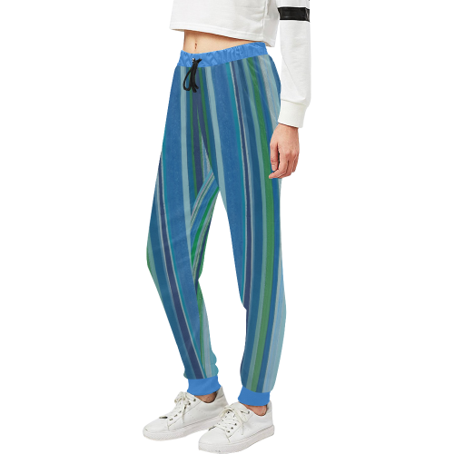 painted stripe Unisex All Over Print Sweatpants (Model L11)