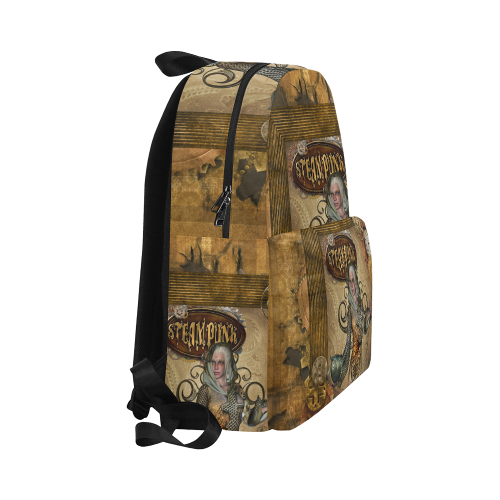 Steampunk lady with owl Unisex Classic Backpack (Model 1673)