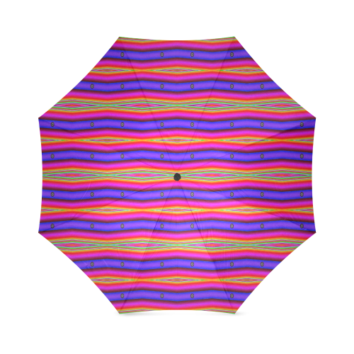 Bright Pink Purple Stripe Abstract Foldable Umbrella (Model U01)