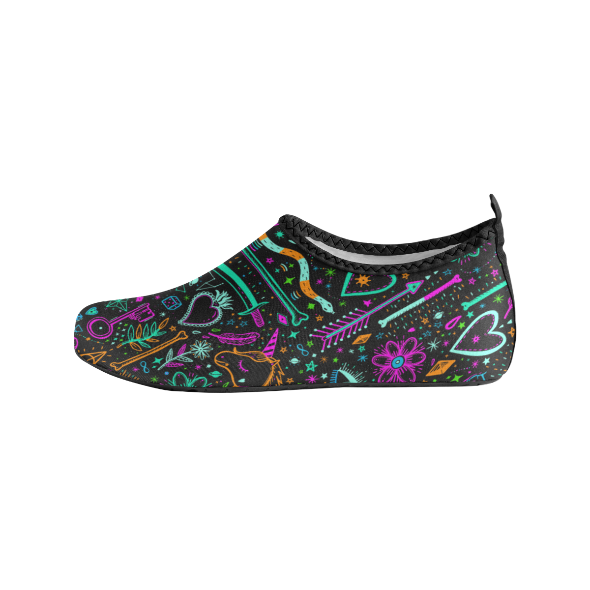 Funny Nature Of Life Sketchnotes Pattern 2 Women's Slip-On Water Shoes (Model 056)