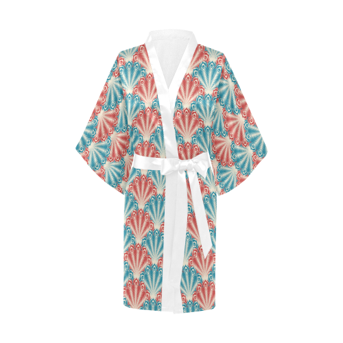 Mandala Feathers Pattern 01 Kimono Robe