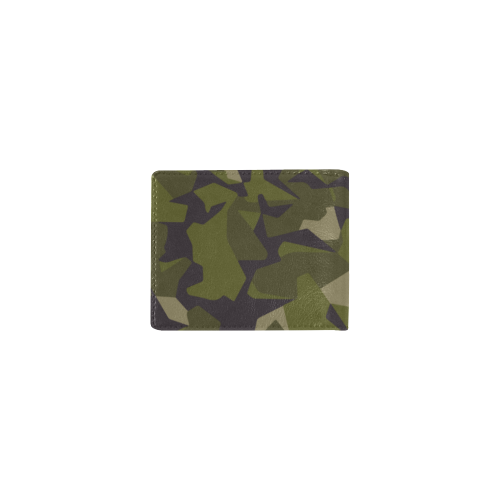 Swedish M90 woodland camouflage Mini Bifold Wallet (Model 1674)