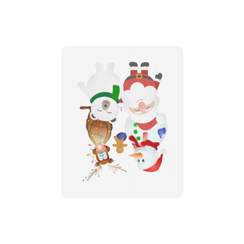 Christmas Gingerbread, Snowman, Santa Claus Rectangle Mousepad