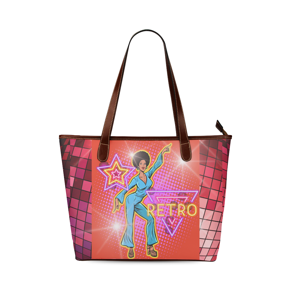 Fairlings Delight's Pop Art Collection- Disco Retro 53086 Shoulder Tote Bag (Model 1646)