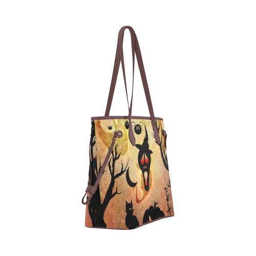 Funny halloween design Clover Canvas Tote Bag (Model 1661)
