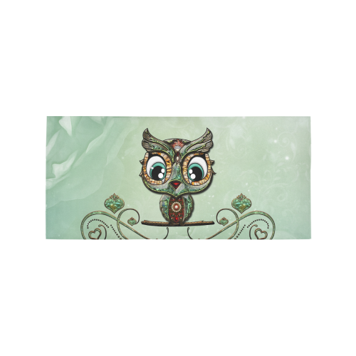 Cute little owl, diamonds Area Rug 7'x3'3''