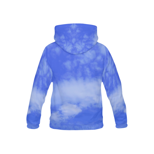 Blue Clouds All Over Print Hoodie for Kid (USA Size) (Model H13)