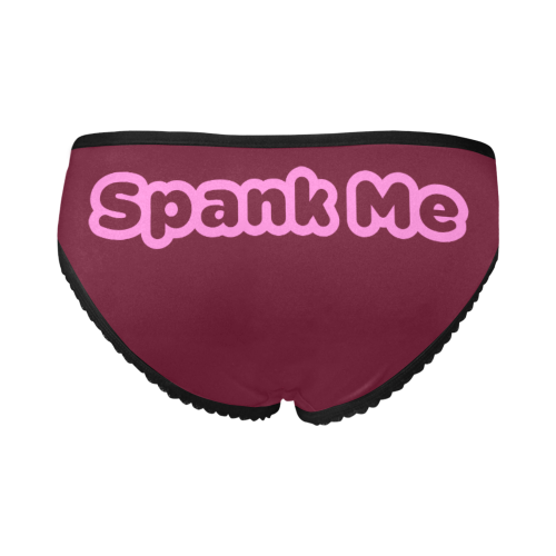 Spank Me Back Pink And Burgundy Women's All Over Print Girl Briefs (Model L14)