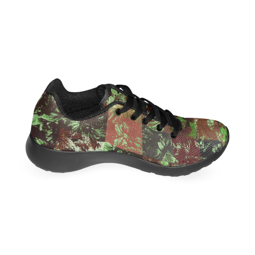 Foliage Patchwork #4 by Jera Nour Women's Running Shoes/Large Size (Model 020)