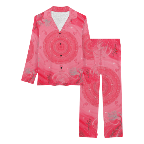 cosmos 5 rouge Women's Long Pajama Set