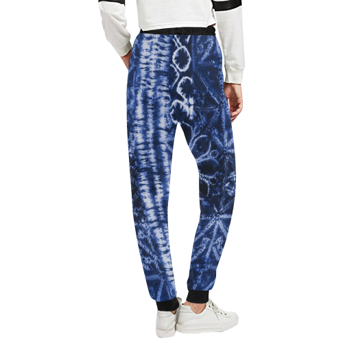Blue Shibori Abstract Unisex All Over Print Sweatpants (Model L11)