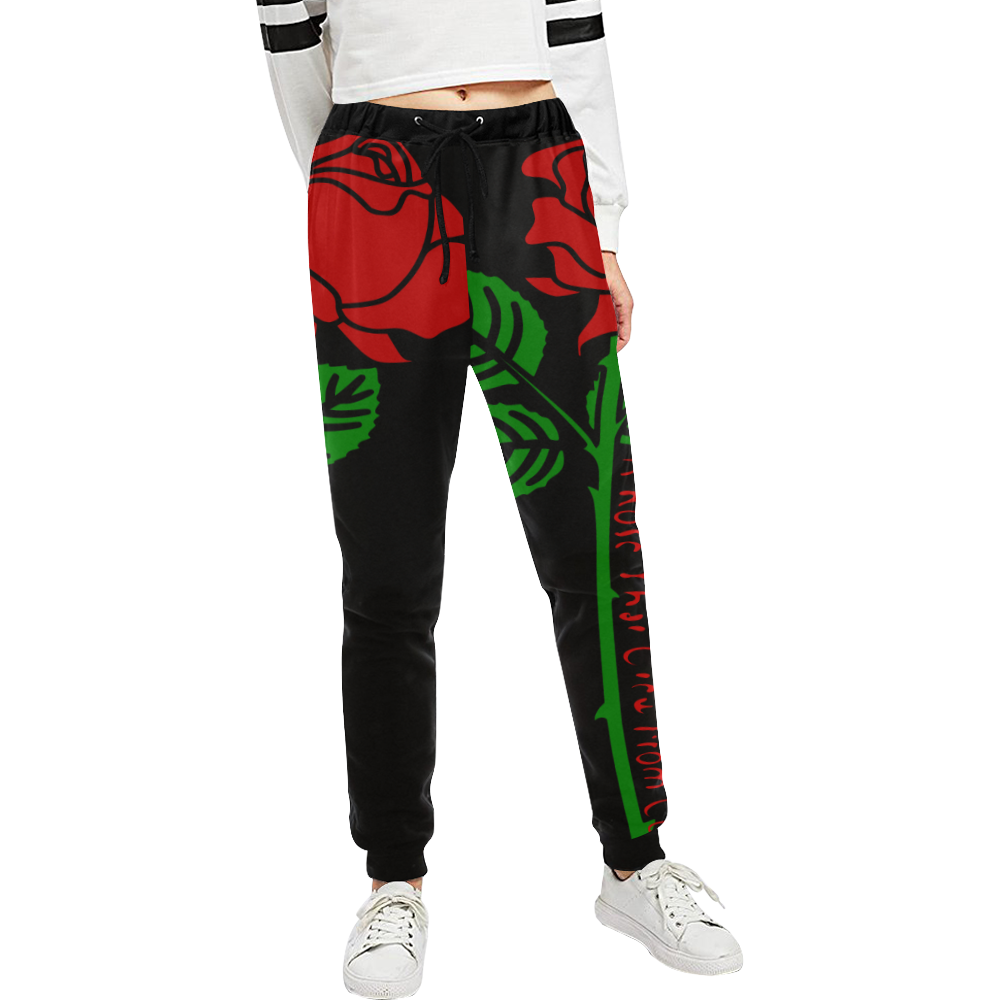 A Rose That Grew From Concrete Women Joggers Unisex All Over Print Sweatpants (Model L11)