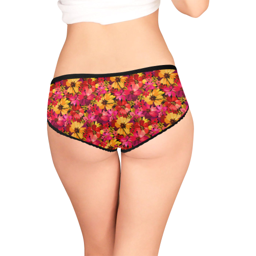 Flower Pattern Women's All Over Print Girl Briefs (Model L14)