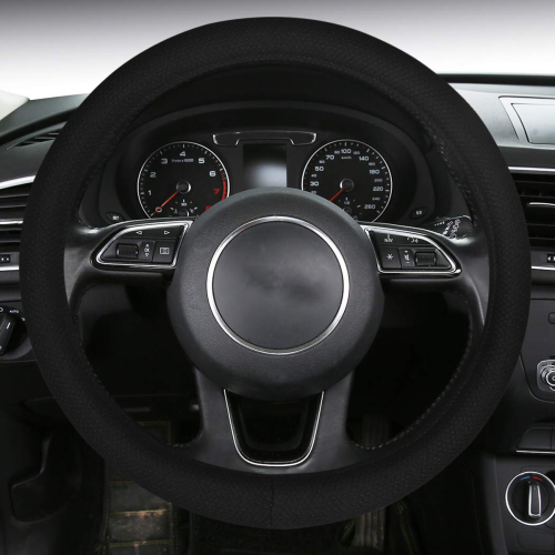 black Steering Wheel Cover with Anti-Slip Insert