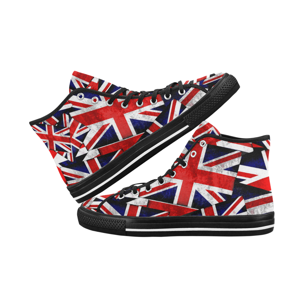 Union Jack British UK Flag Vancouver H Men's Canvas Shoes (1013-1)