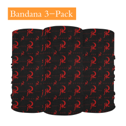 Red Queen Red and Black Symbol Logo Pattern Multifunctional Headwear (Pack of 3)