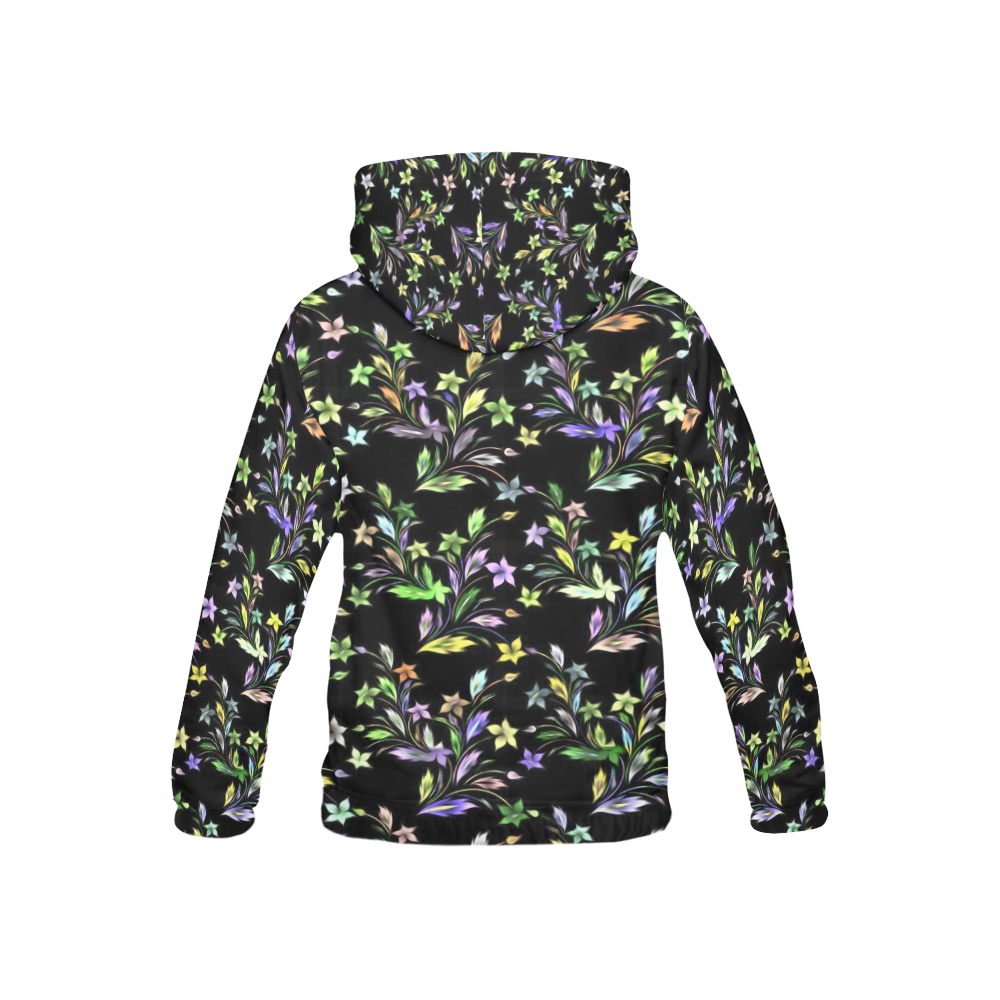 Vivid floral pattern 4182C by FeelGood All Over Print Hoodie for Kid (USA Size) (Model H13)
