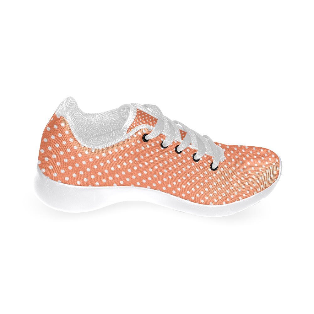 Appricot polka dots Women’s Running Shoes (Model 020)