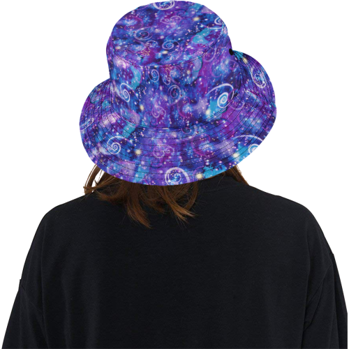 Purple Cosmos All Over Print Bucket Hat