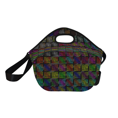 Ripped SpaceTime Stripes Collection Neoprene Lunch Bag/Large (Model 1669)