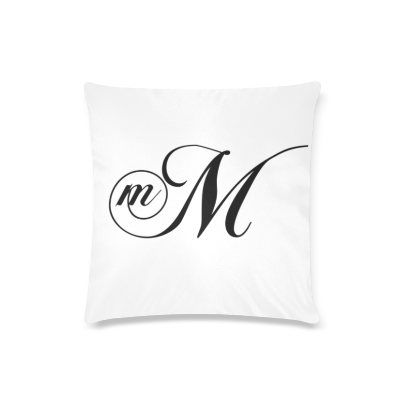 Alphabet M by Jera Nour Custom Zippered Pillow Case 16"x16"(Twin Sides)