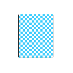 Retro Blue  Checkerboard Blanket 40"x50"