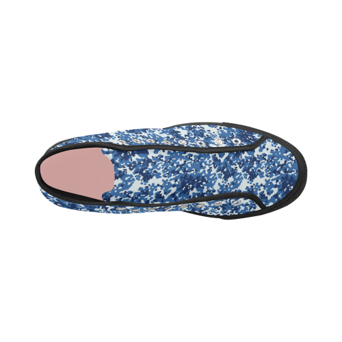 Digital Blue Camouflage Vancouver H Women's Canvas Shoes (1013-1)