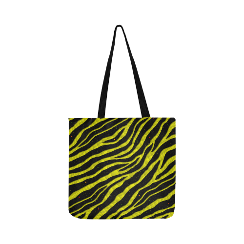 Ripped SpaceTime Stripes - Yellow Reusable Shopping Bag Model 1660 (Two sides)