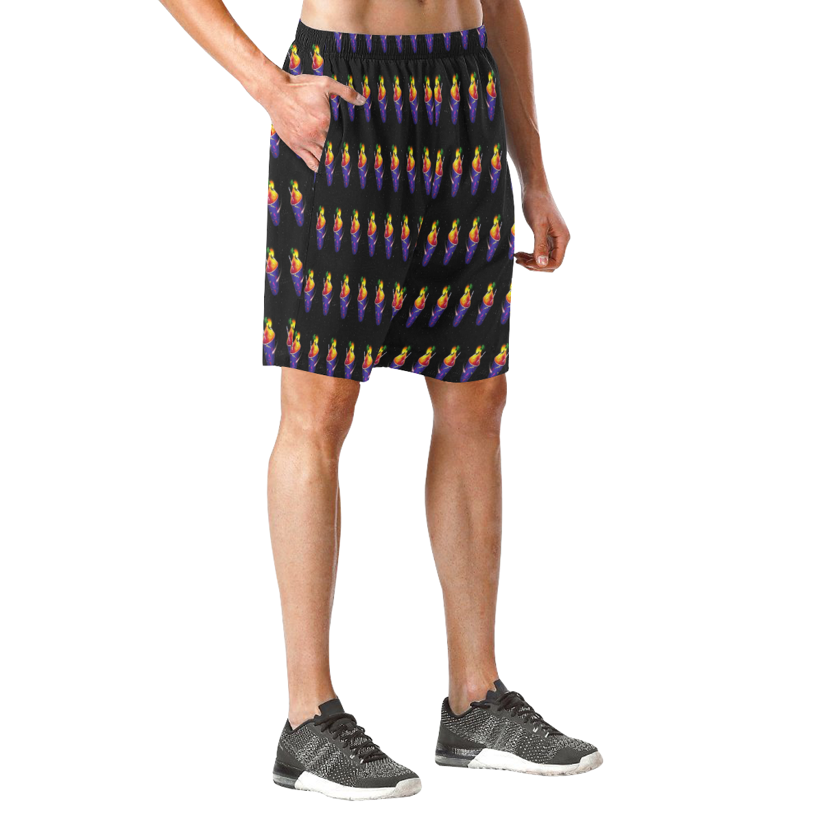 Yummy Men's All Over Print Elastic Beach Shorts (Model L20)