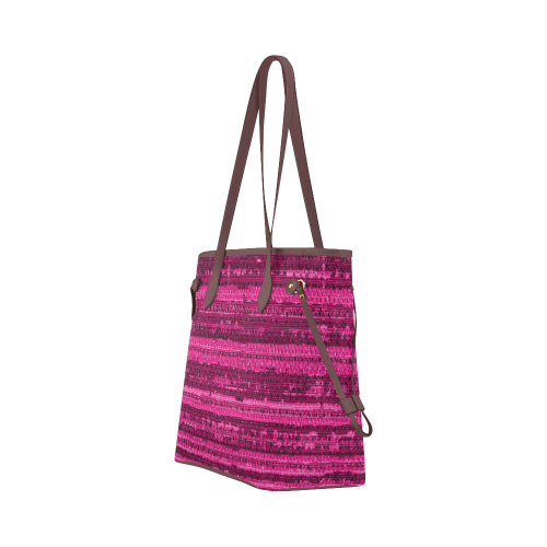 Paris Raven BOHO Pink Sumi Designer Clover Canvas Tote Bag (Model 1661)