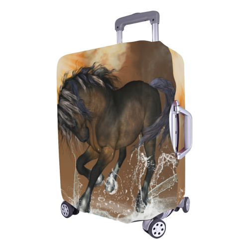 Wonderful horse with water splash Luggage Cover/Large 26"-28"