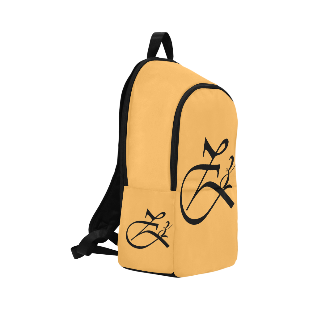Alphabet Z Light Orange Fabric Backpack for Adult (Model 1659)